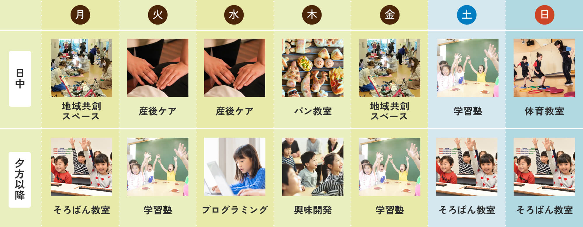 スタジオスケジュール（たまプラーザ）